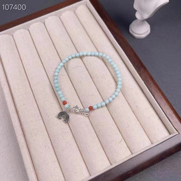 Turquoise rainbow star bracelet Material: Natural turquoise, with southern red, S925 sterling silver accessories