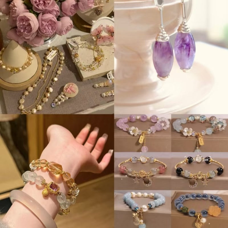 Personality Sparkle: Creative Crystal bracelet, showing unique charm